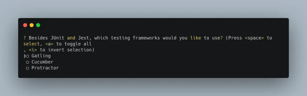 Unit Test Choice